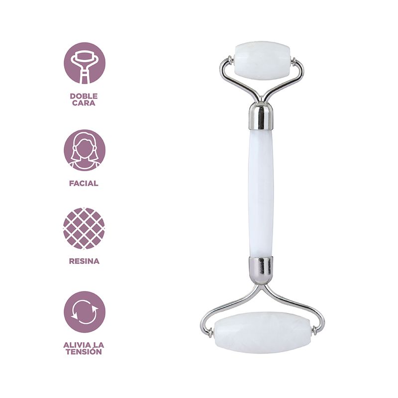 Rodillo-Masajeador-Facial-MINISO-Doble-Cabezal-Resina-Blanco-3-23496