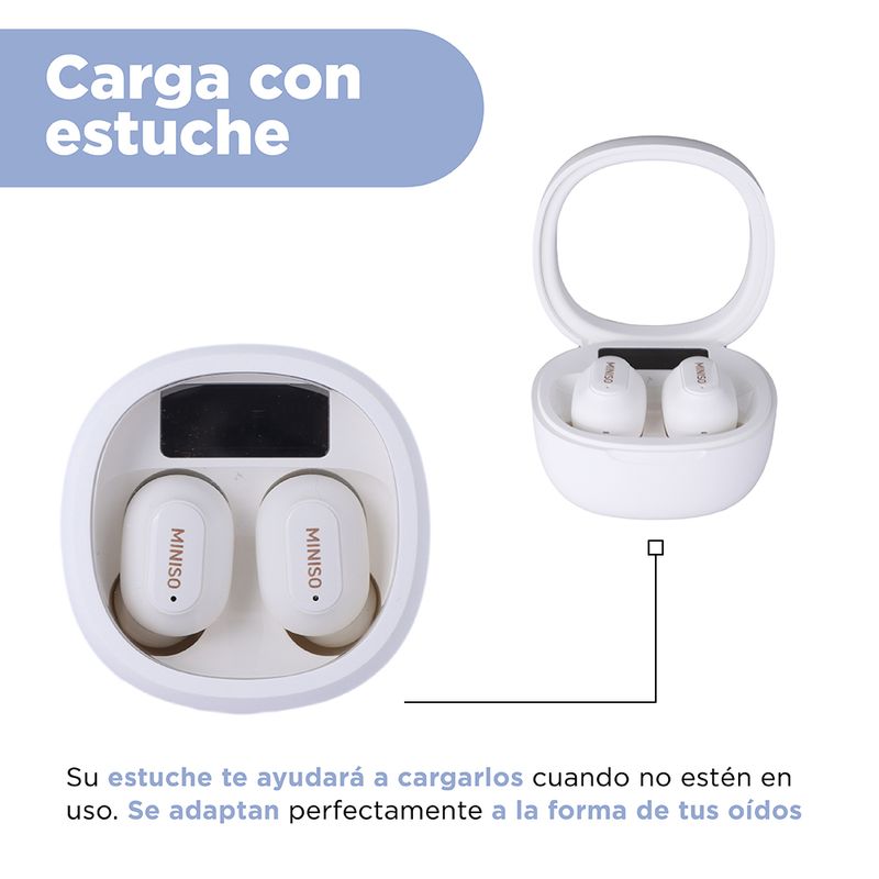 Aud-fonos-Inal-mbricos-Con-Estuche-De-Carga-MINISO-TWS-Beige-5-23513