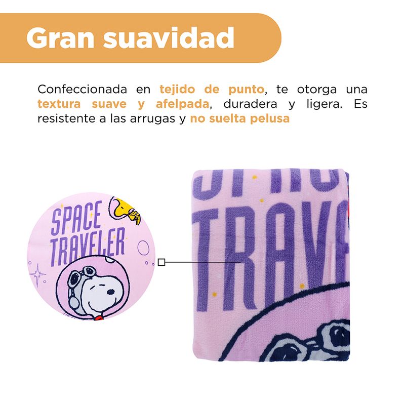 Manta-Snoopy-100-Poli-ster-Rosa-4-23542