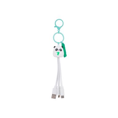 Cable De Carga Portátil MINISO Panda Multiconector Blanco