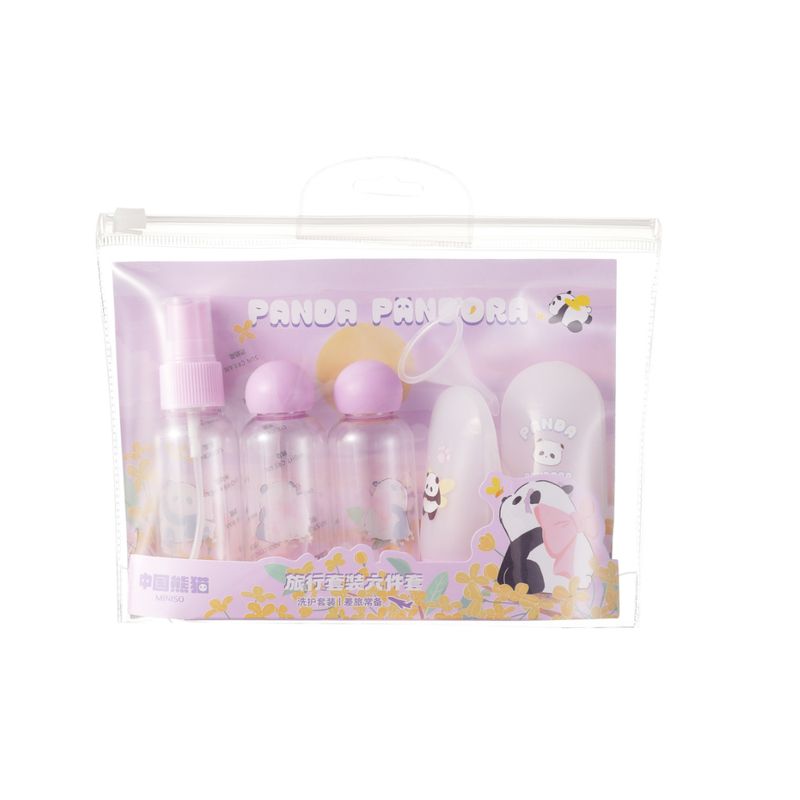 Kit-Botellas-De-Viaje-MINISO-China-Panda-Lilas-6-Piezas-1-23430