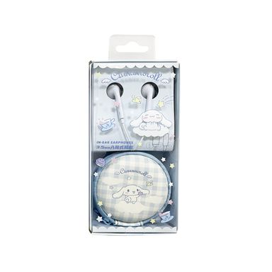 Audífonos De Cable Con Estuche Sanrio Cinnamoroll Azules 3.5 mm