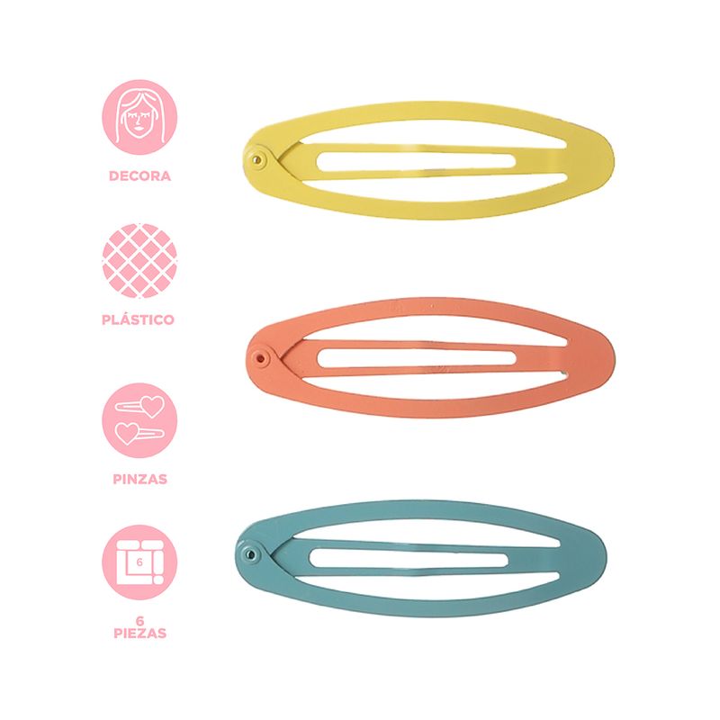 Set-Broches-Para-Cabello-MINISO-Ovalados-Acero-Inoxidable-Multicolor-6-Piezas-3-23583