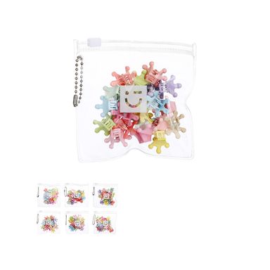 Set Mini Pinzas Para Cabello MINISO Sintéticas Multicolor 20 Piezas