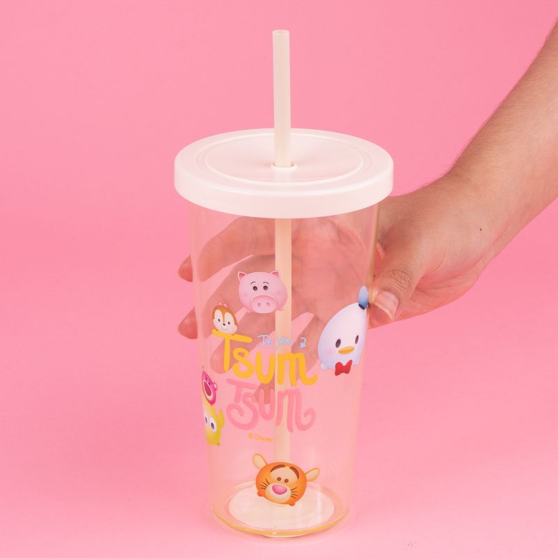 Vaso-Con-Tapa-Y-Popote-Disney-Tsum-Tsum-Pl-stico-Amarillo-600-ml-2-23926