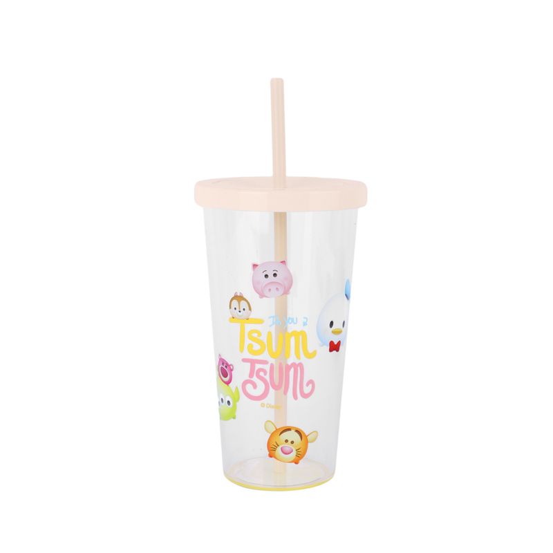 Vaso-Con-Tapa-Y-Popote-Disney-Tsum-Tsum-Pl-stico-Amarillo-600-ml-1-23926