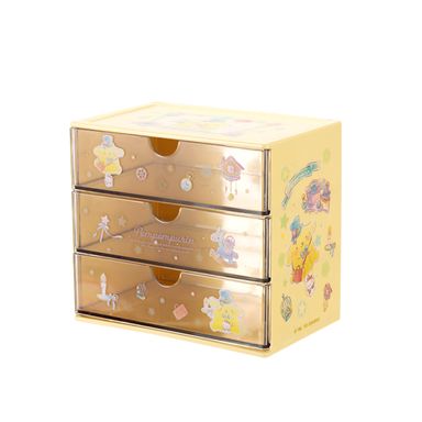 Organizador De Escritorio Sanrio Pompompurin Con Cajones Sintético Amarillo 17x11x15 cm