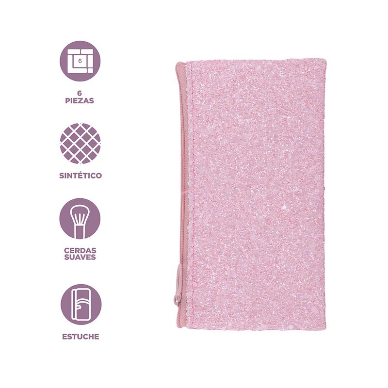 Kit-Brochas-De-Maquillaje-Con-Cosmetiquera-Miniso-Dise-o-Glitter-Sint-ticas-Rosas-6-Piezas-3-25212