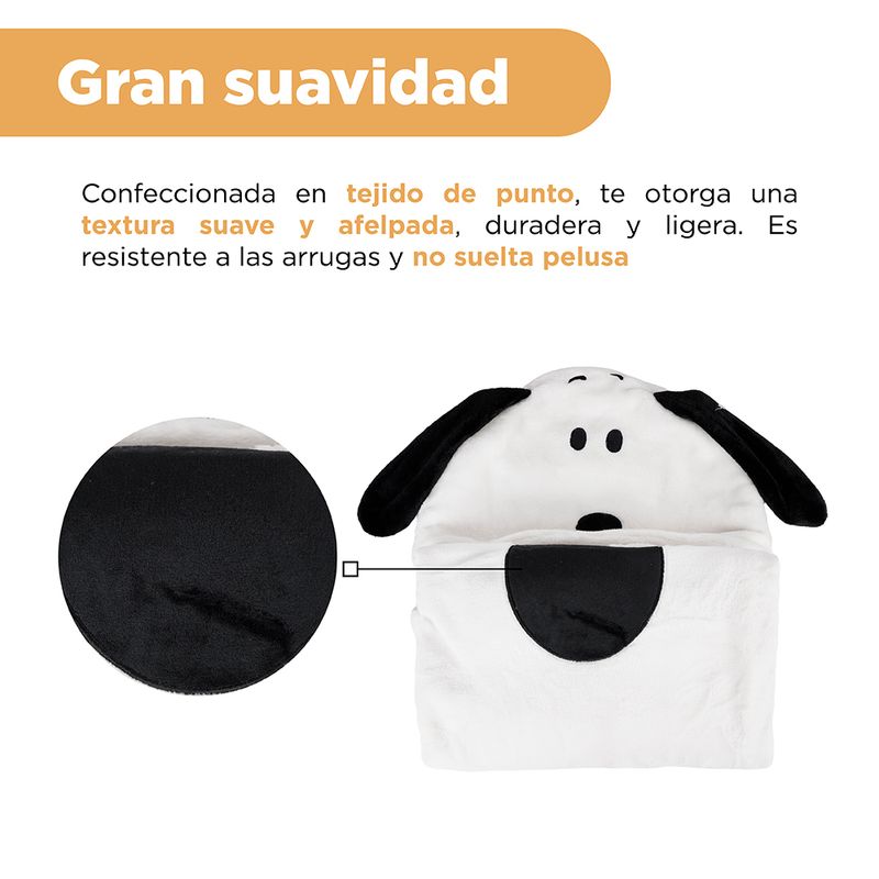 Manta-Con-Capucha-Snoopy-100-Poli-ster-Blanca-4-25233