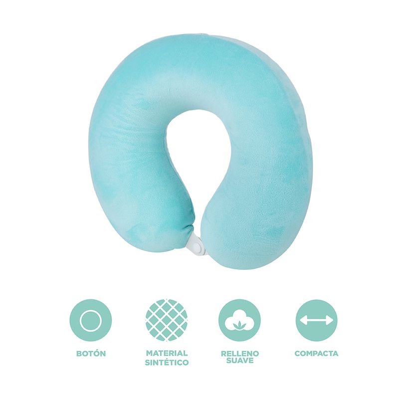 Almohada-De-Viaje-Miniso-Memory-Foam-Textil-Verde-Aqua-4-25234