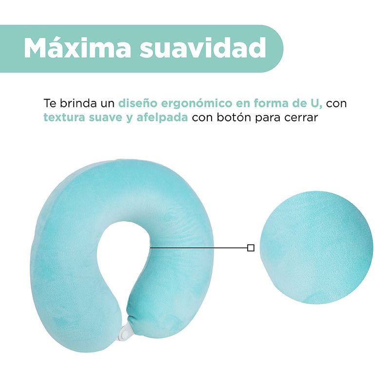 Almohada-De-Viaje-Miniso-Memory-Foam-Textil-Verde-Aqua-5-25234