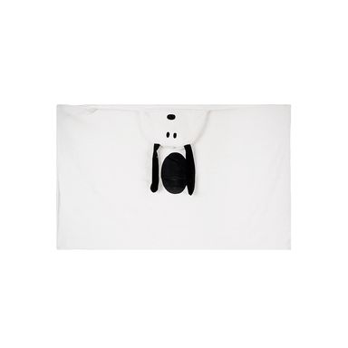 Manta Con Capucha Snoopy 100 % Poliéster Blanca