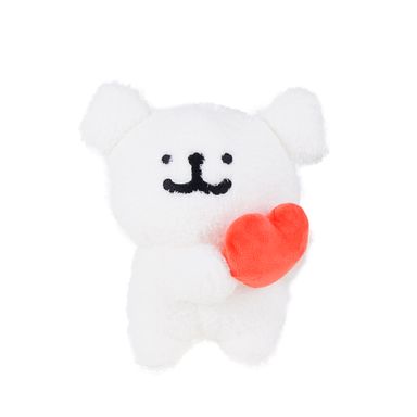 Peluche Miniso Perrito Maltese Con Corazón Felpa Blanco