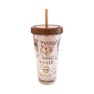Vaso Con Tapa Y Bombilla One Piece Plástico Café