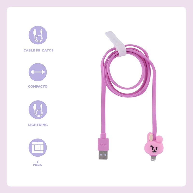Cable-De-Carga-Y-Datos-BT21-Cable-De-Carga-Y-Datos-USB-A-Lightning-Sint-tico-Rosa-4-24903