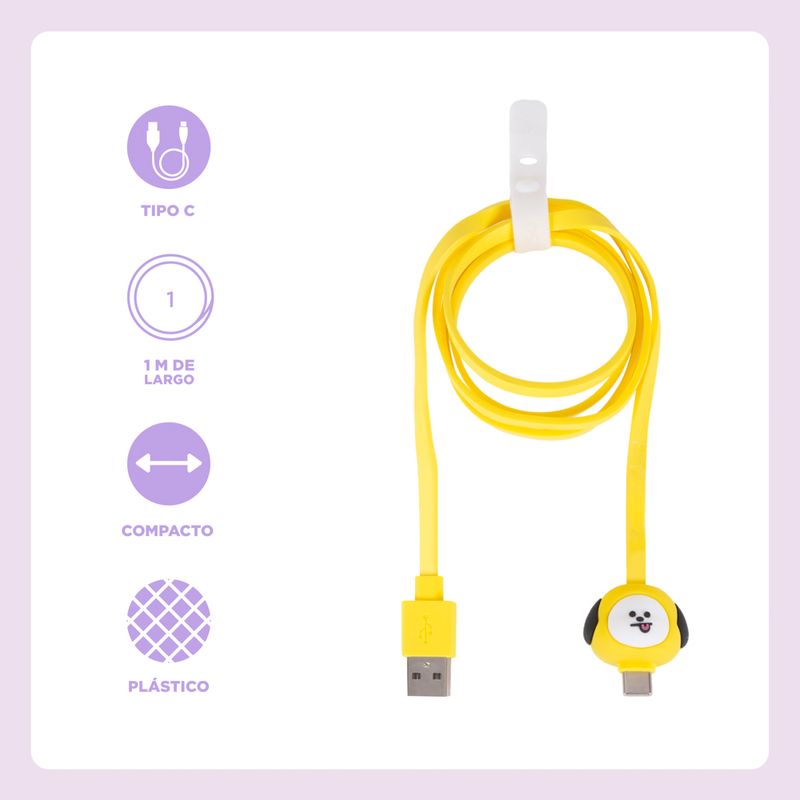 Cable-De-Carga-R-pida-BT21-Chimmy-Tipo-C-Reforzado-En-Nailon-Amarillo-15-W-3-25327