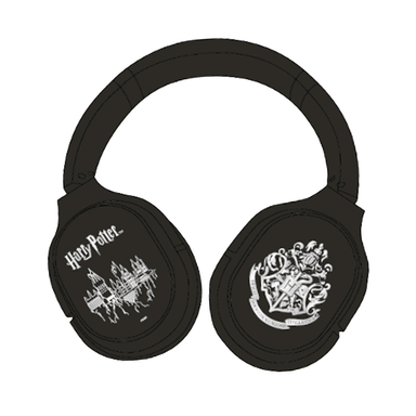 Audífonos De Diadema Inalámbricos Harry Potter Hogwarts Sintéticos Negros