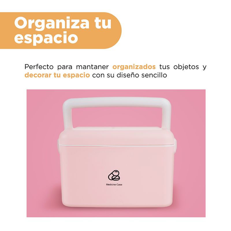 Organizador-De-Plastico-Para-Medicina-De-Dos-Capas-MINISO-Rosado-4-9726