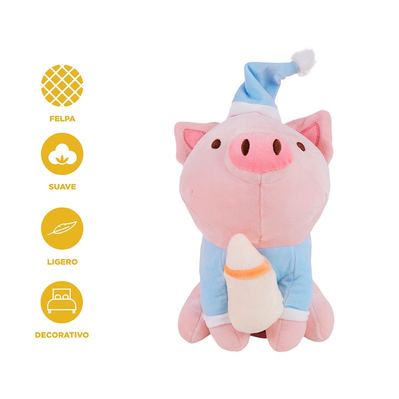 Peluche-De-Juguete-Pajamas-Pig-Series-Botella-De-Leche-Miniso-Cerdito-En-Pijama-Felpa-3-10594