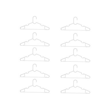 Paquete De Ganchos Simple Para Ropa Blanco 10 Pzas