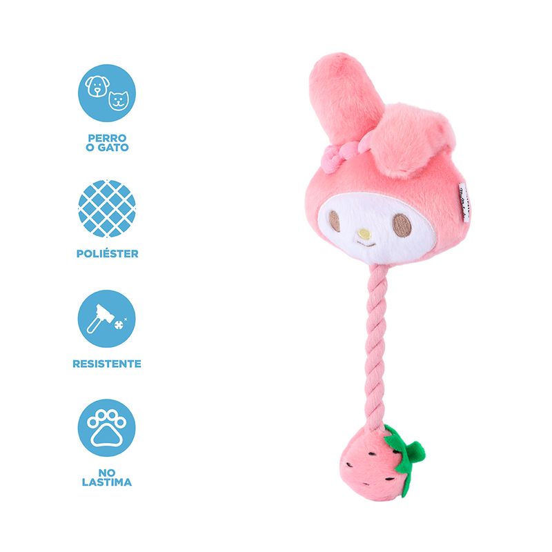 Juguete-De-Cuerda-Para-Mascotas-Con-Peluche-Sanrio-My-Melody-90-Poli-ster-10-Algod-n-Rosa-4-25783