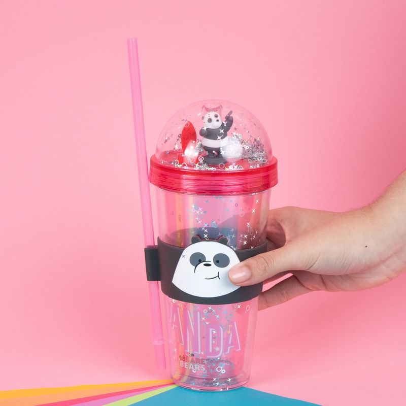 Vaso-Con-Tapa-Y-Popote-We-Bare-Bears-Panda-Music-Festival-Pl-stico-Transparente-420-ml-Doble-Capa-2-25857