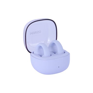 Audífonos Inalámbricos Con Estuche De Carga Miniso Tipo Freeclip Lilas TWS