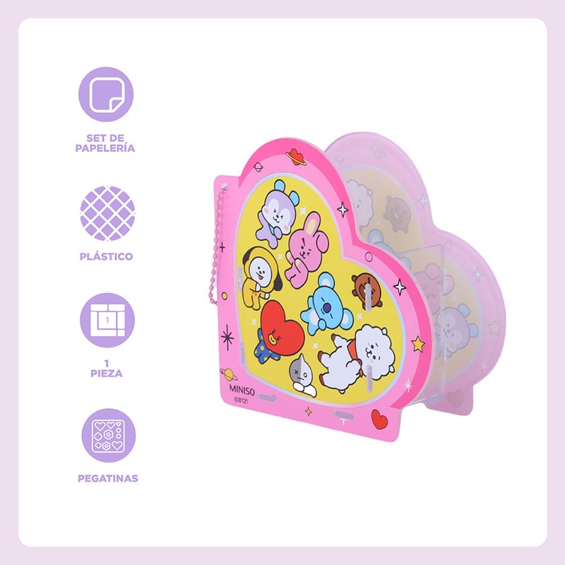 Organizador-De-Escritorio-BT21-Portal-pices-Armable-Pl-stico-Rosa-4-26140