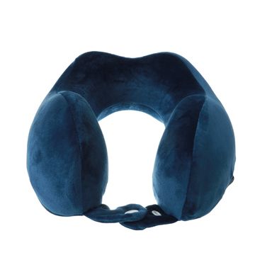 Almohada De Viaje Miniso Con Bordes Levantados Memory Foam Azul