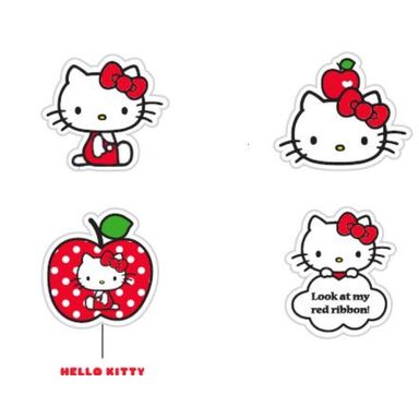 Set Pines Decorativos Sanrio Hello Kitty Sintéticos 4 Piezas