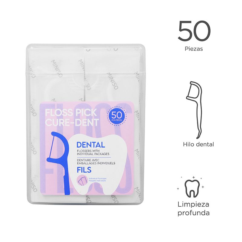 Hilo-Dental-Liso-Y-Delgado-Con-Paquetes-Individuales-Miniso-50-Piezas-3-10479