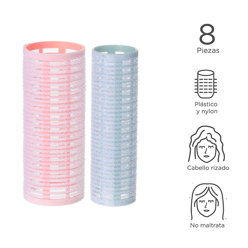 Set-Rodillos-Para-Cabello-Autoadherentes-Pl-stico-Rosas-Azules-3-11514