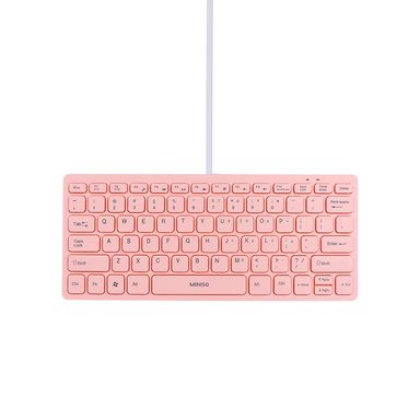 Mini Teclado Con Cable Miniso Rosa 1.4 m