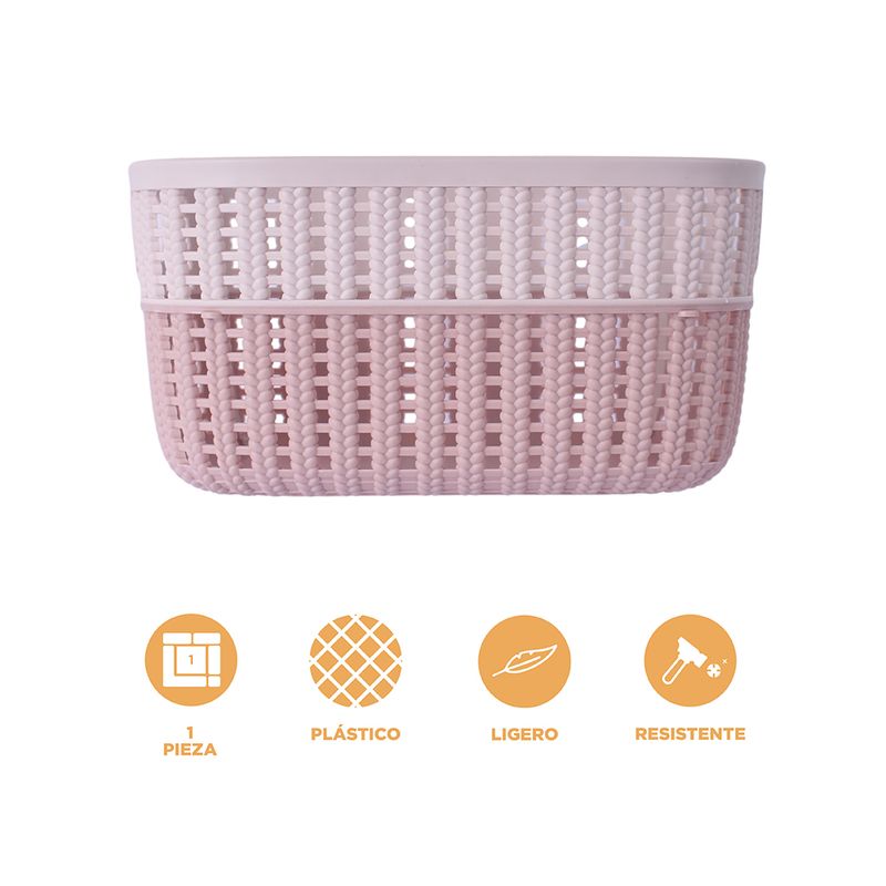 Cesta-De-Almacenamiento-Minimalista-Pl-stico-Rosa-19x11-cm-3-27591