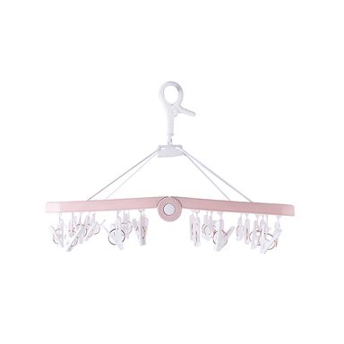 Colgante Para Ropa Minimalista Sintético Rosa 32x34 cm 24 Pinzas