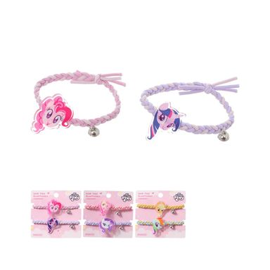 Set Ligas Para Cabello My Little Pony Pinkie Pie & Twilight Sparkle Textiles Multicolor 2 Piezas