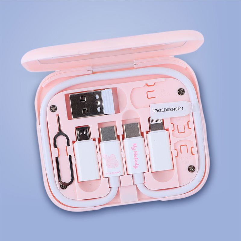Estuche-Para-Cables-De-Carga-Sanrio-My-Melody-Multifuncional-Sint-tico-Rosa-2-27030