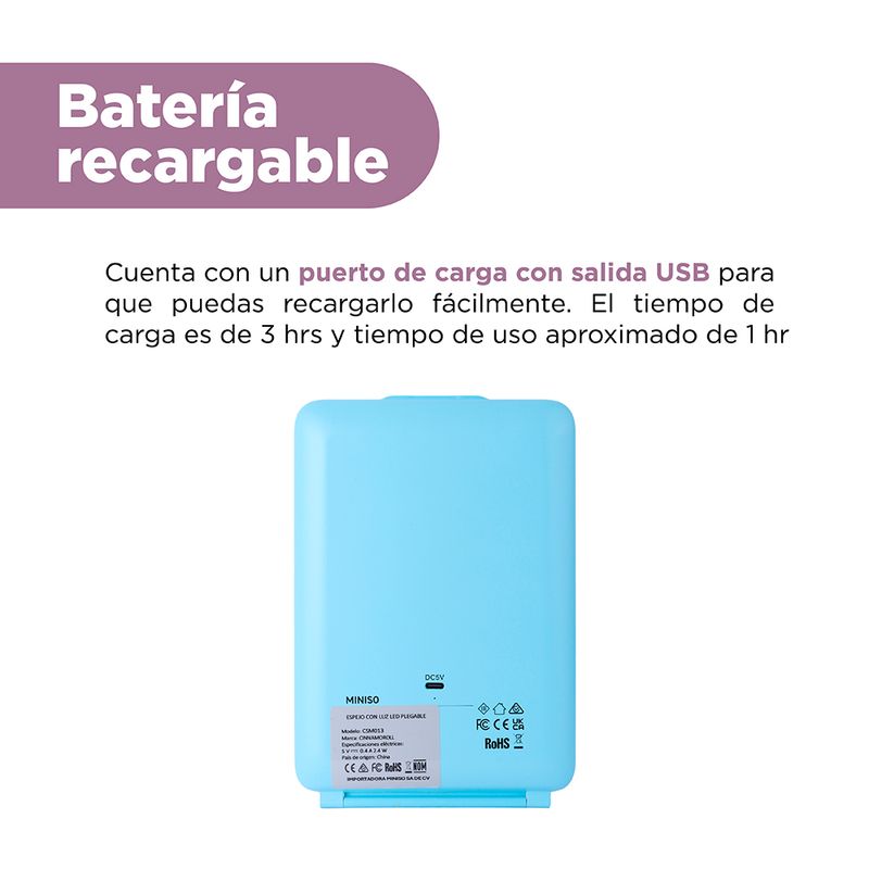 Espejo-De-Tocador-Con-Luz-Sanrio-Cinnamoroll-Sint-tico-Azul-13-1x1x19-2-cm-Recargable-5-27032