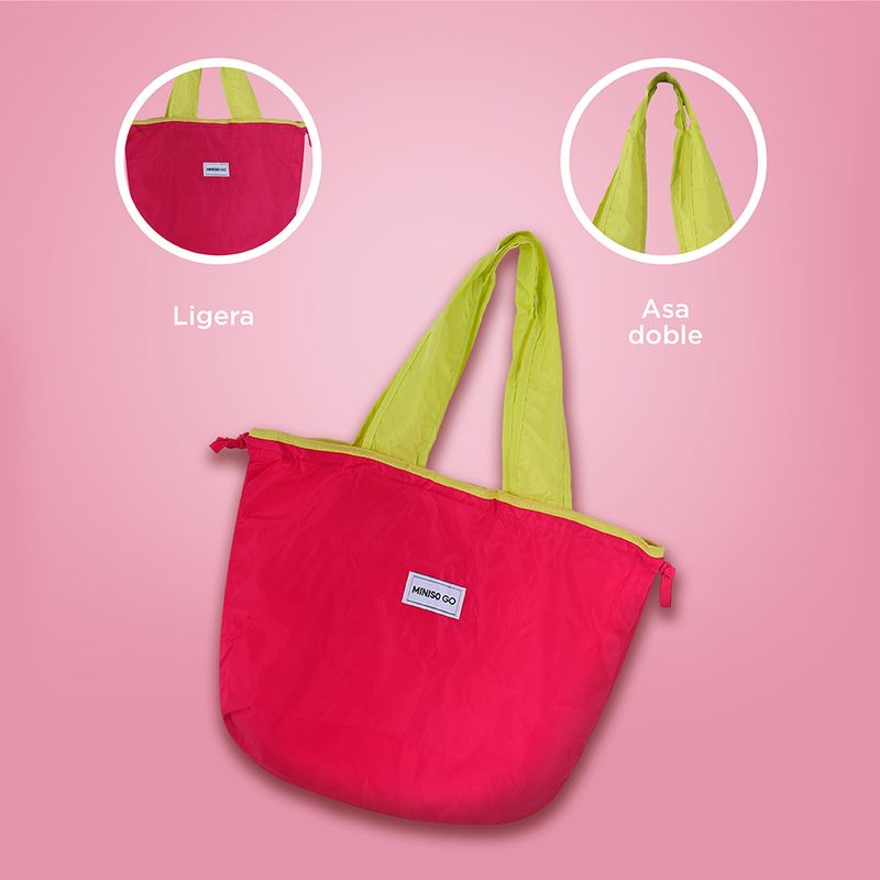 Bolsa-De-Viaje-Miniso-Go-100-Poli-ster-Rosa-44x30-cm-Plegable-4-27288