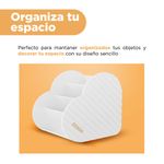 Organizador-De-Escritorio-Con-Secciones-Dise-o-De-Coraz-n-Pl-stico-Blanco-17x17-cm-5-27430