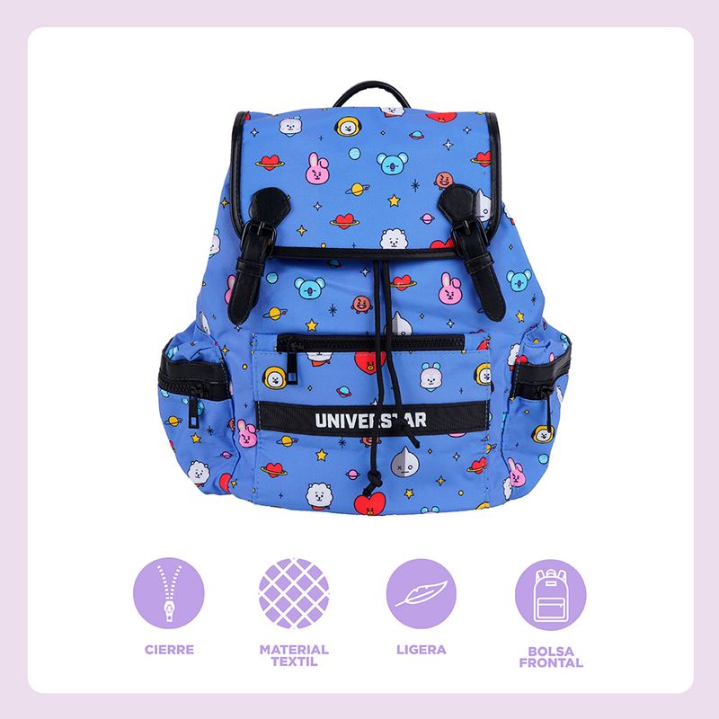 Mochila-BT21-Multiestampado-Textil-Azul-12x26x15-cm-3-27445