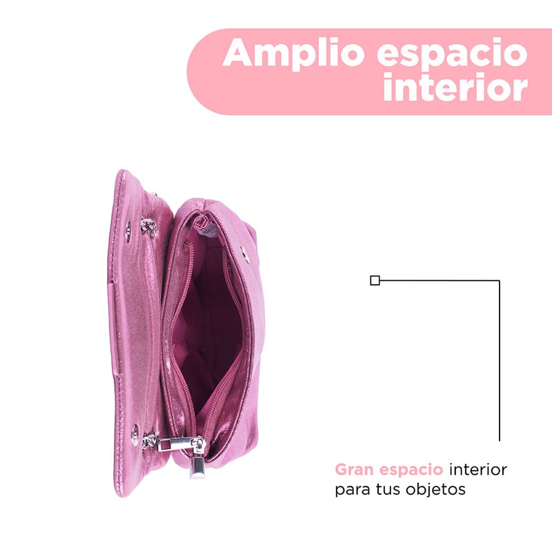 Bolso-Crossbody-Dise-o-Metalizado-100-Poli-ster-Rosa-20x15x7-cm-5-27578