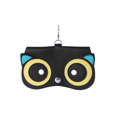 Funda Para Lentes Gatito Sintética Negra 16x8.7 cm