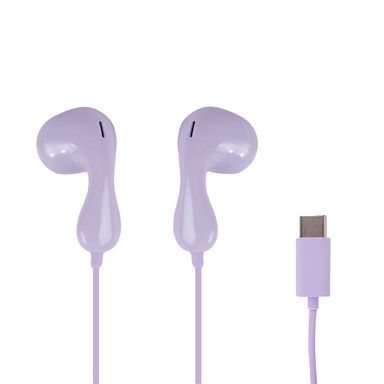 Audífonos De Cable Lilas 120 cm Tipo C