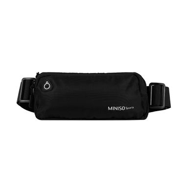 Cangurera Deportiva 100% Poliéster Negra 20x9x2 cm