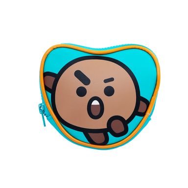 Cosmetiquera BT21 Shooky Sintética Menta 13x11 cm