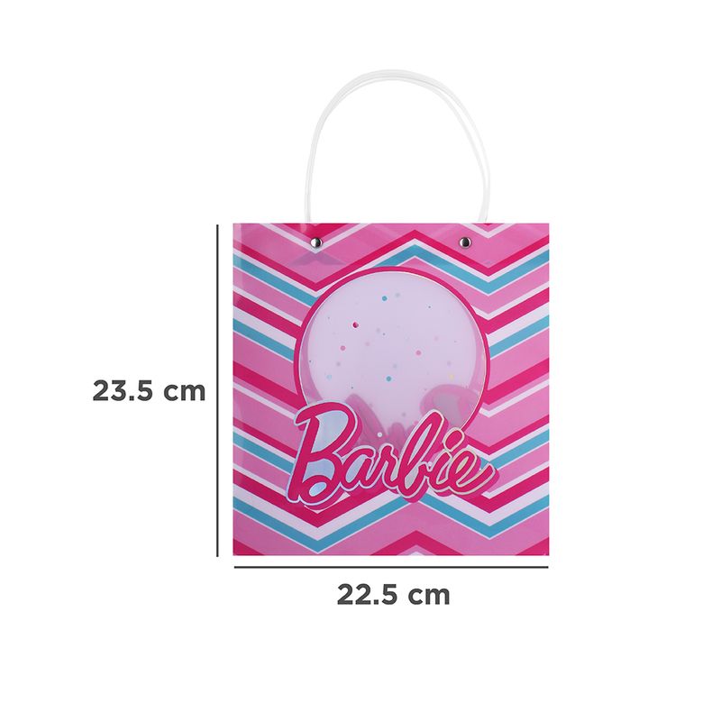 Bolsa-De-Regalo-Barbie-Estampado-Geom-trico-Sint-tica-Rosa-22-5x23-5-cm-4-27195