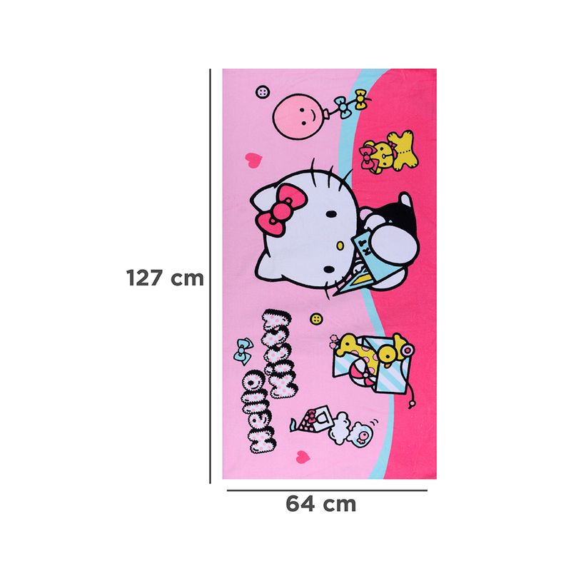 Toalla-De-Ba-o-Sanrio-Hello-Kitty-Textil-Rosa-64x127-cm-5-26931