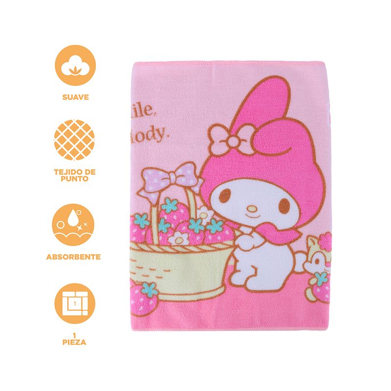 Toalla-Para-Manos-Sanrio-My-Melody-Textil-Rosa-81x40-cm-5-26932