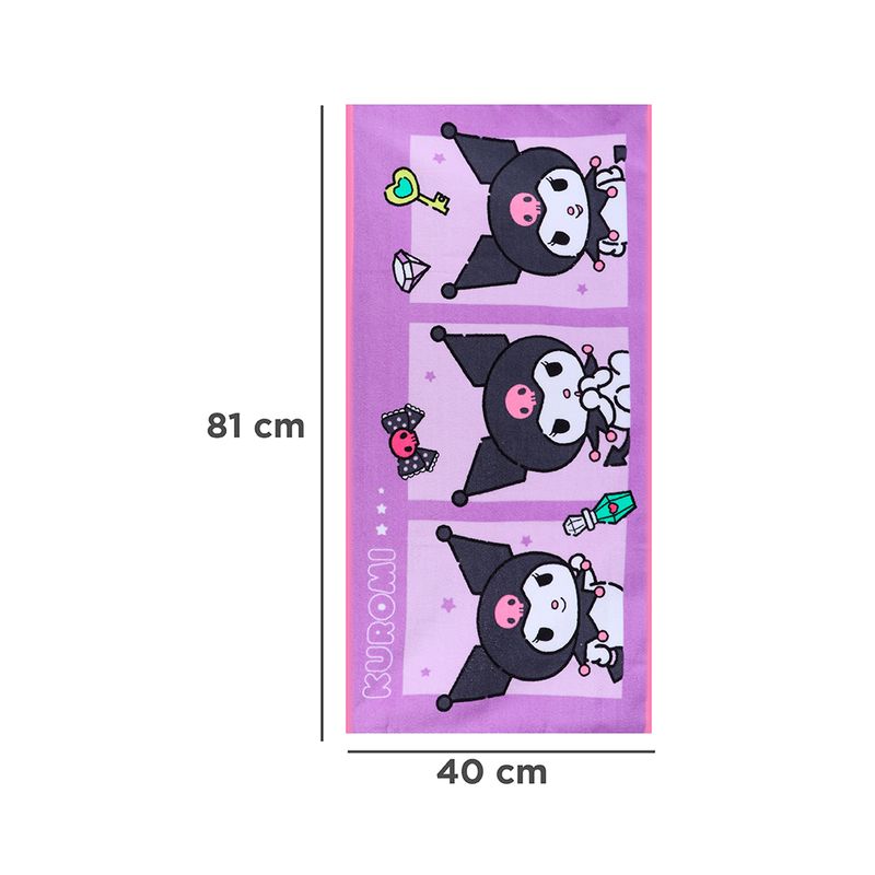 Toalla-Para-Manos-Sanrio-Kuromi-Textil-Morada-81x40-cm-6-26933